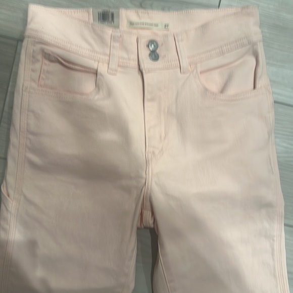 Levi’s Denim 724 High Rise Slim Straight Cropped Jeans Natural Light Peach 27 - Picture 5 of 7